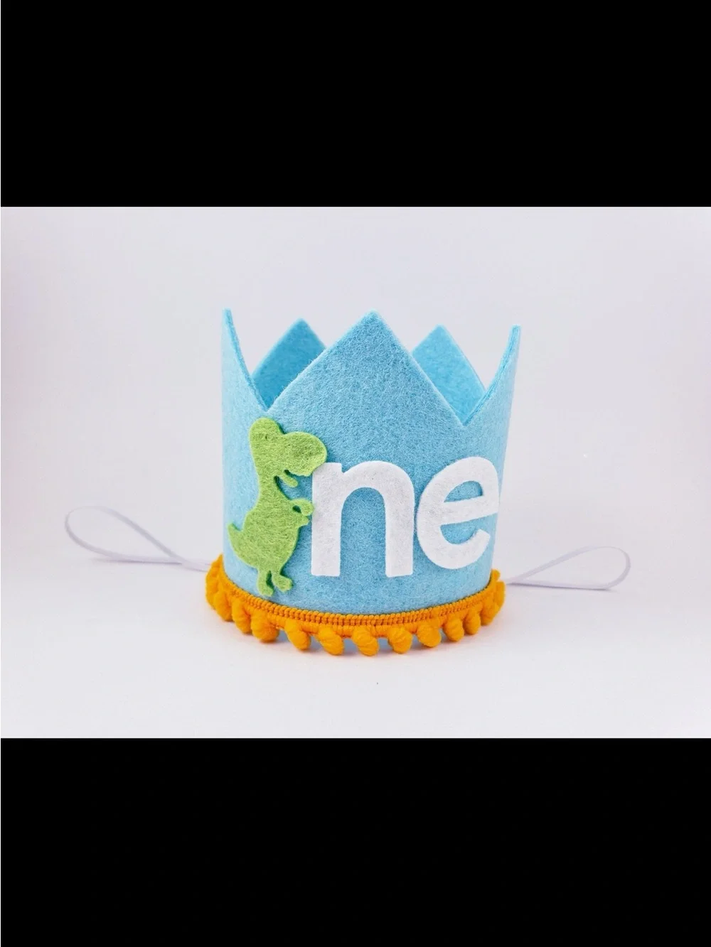 Dinosaur First Birthday Crown Hat - boy dino